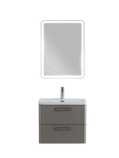 BelBagno Тумба с раковиной Due 60 подвесная Сатин ручки Сатиновый никель – фотография-14